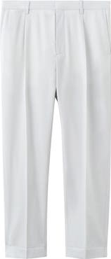 MANGO Pleated Wool Wide Leg Pants