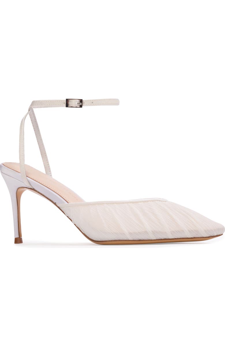 BLACK SUEDE STUDIO Melody 80 Pump, Alternate, color, White Tulle