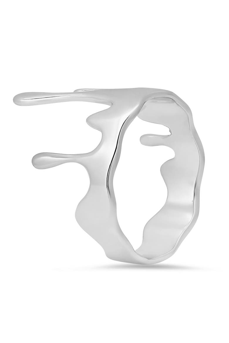 Melting Band Ring, Alternate, color, SILVER
