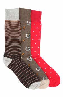 Lorenzo Uomo 3-Pack Cotton Crew Socks