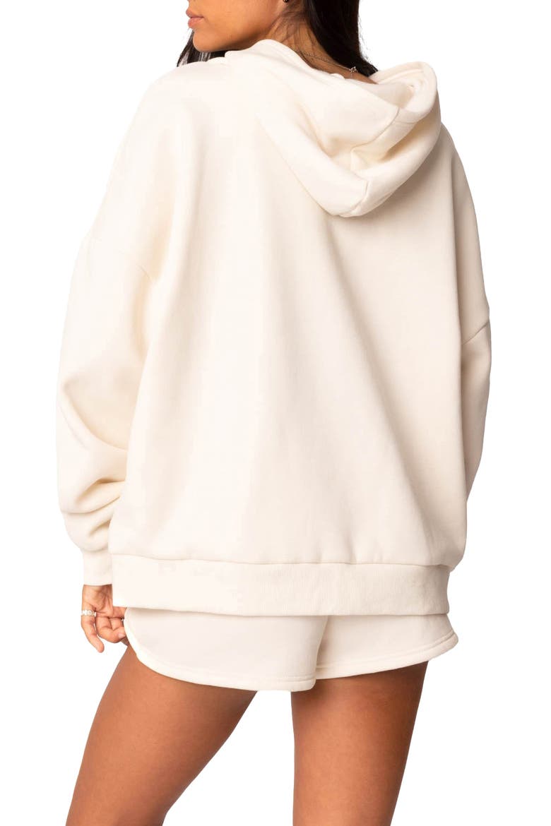 Mon Cheri Cotton Blend Hoodie, Alternate, color, CREAM