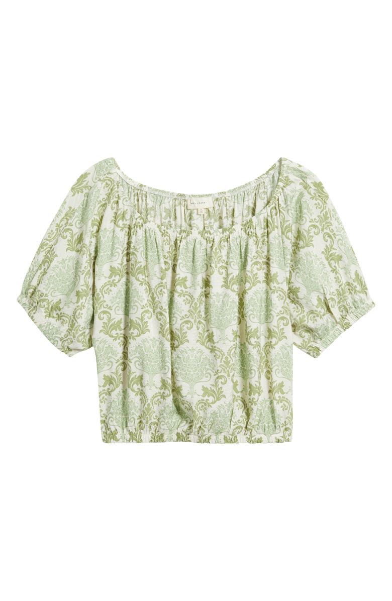 MELLODAY Convertible Off-the-Shoulder Bubble Top, Alternate, color, Sage White