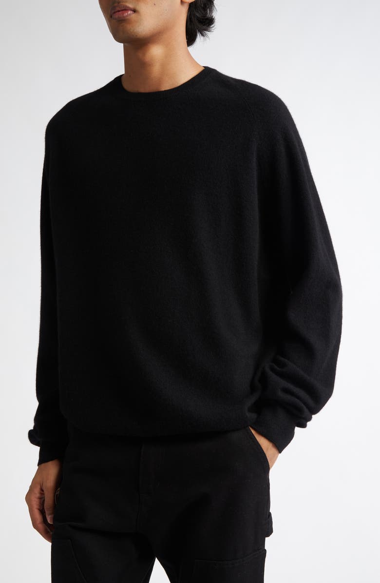 FRENCKENBERGER Cashmere Crewneck Sweater, Alternate, color, Black