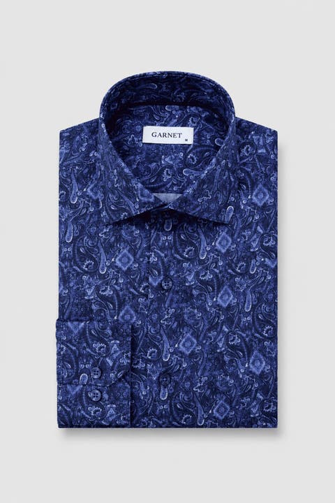 Men's Knox Regular-fit Print Long-sleeve Button-down Shirt