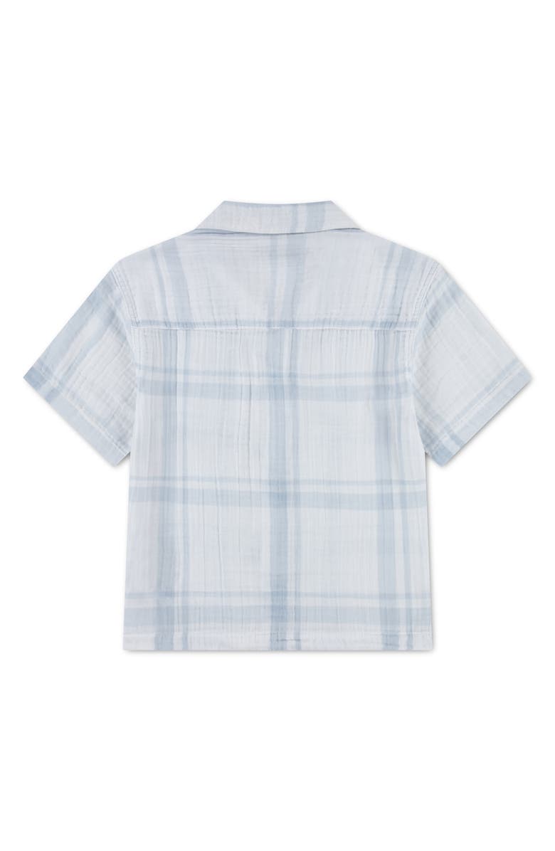 abercrombie kids Kids' Cotton Gauze Camp Shirt, Alternate, color, Bright White