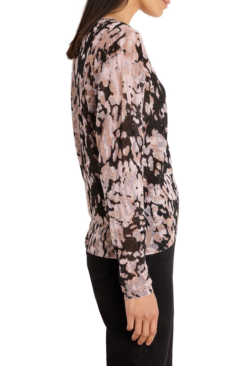 Cobbled Streets V-Neck Sweater, Alternate, color, PINK MULTI