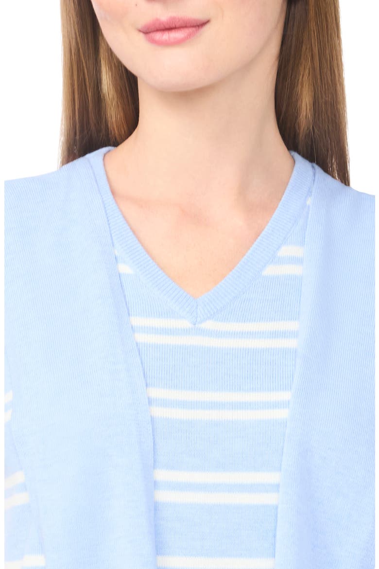 Tie Shoulder Sleeveless Stripe Sweater, Alternate, color, SWEET BLUE