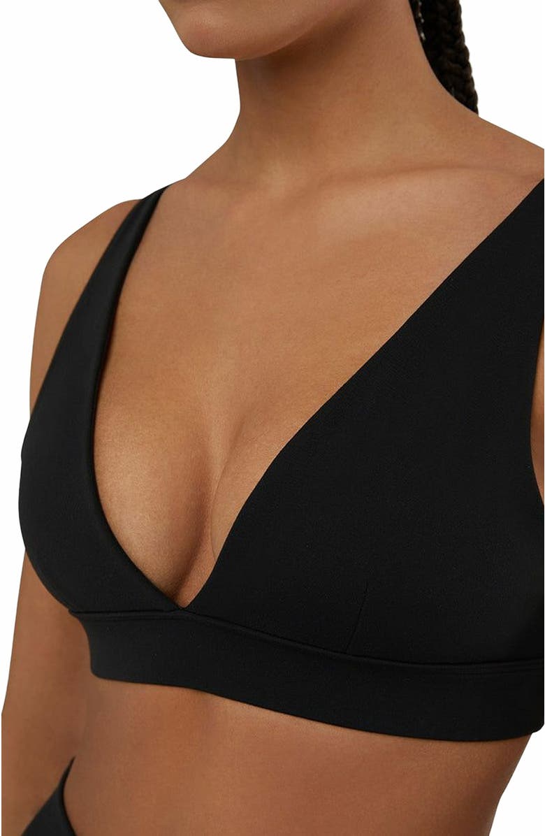 WeWoreWhat V-neck Bralette, Alternate, color, Black