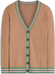 Boden Longline Cotton & Cashmere V-Neck Cardigan