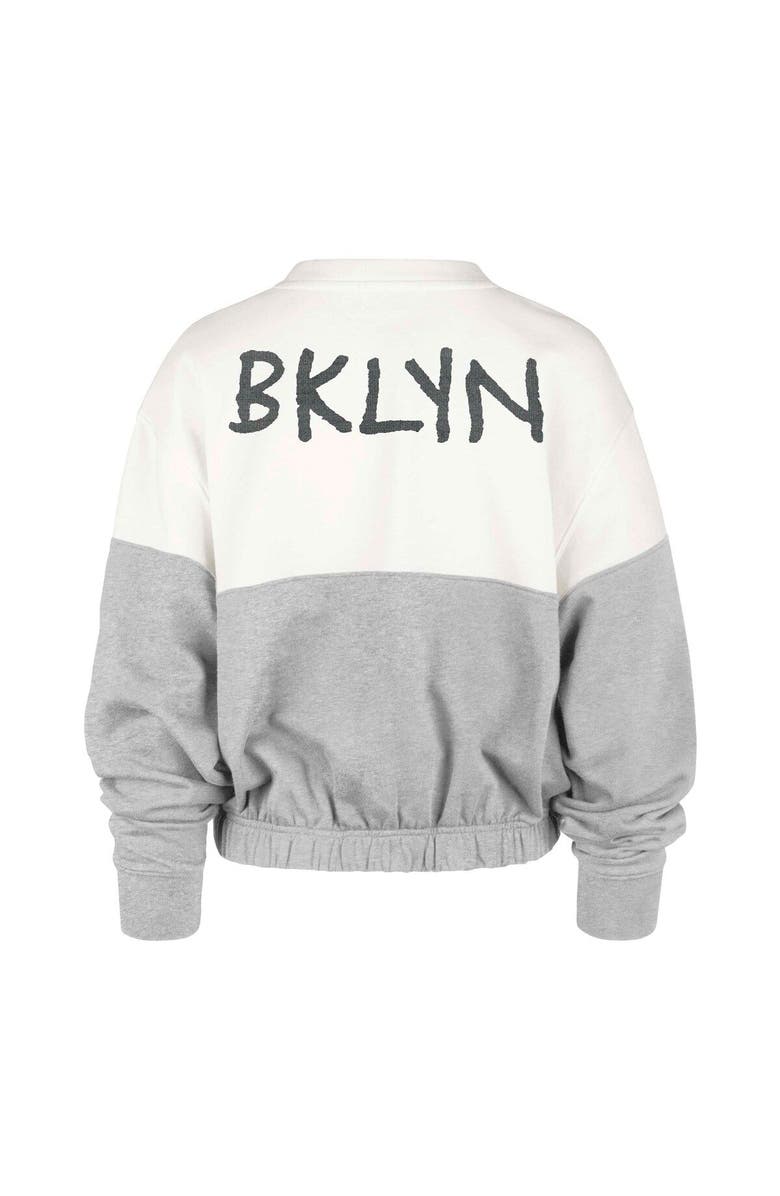 '47 Women's '47 Cream Brooklyn Nets 2022/23 City Edition Take Two Bonita Sweatshirt, Alternate, color, 