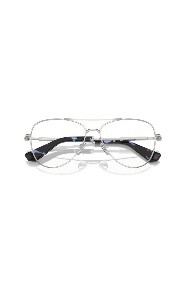 Burberry 57mm Pilot optical glasses, Alternate, color, Silver