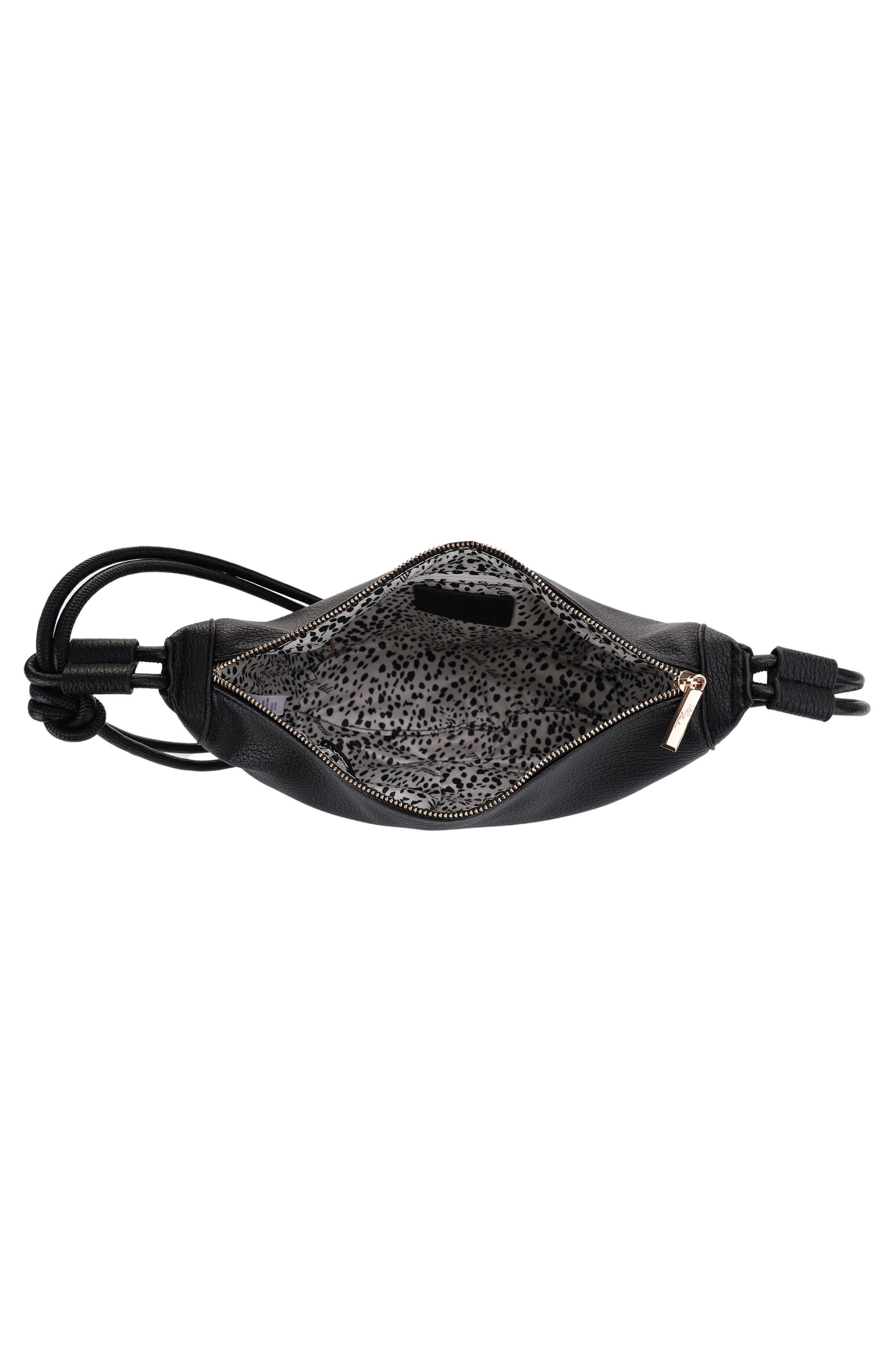 Mali + Lili Aria Recycled Vegan Leather Shoulder Bag, Alternate, color, Black