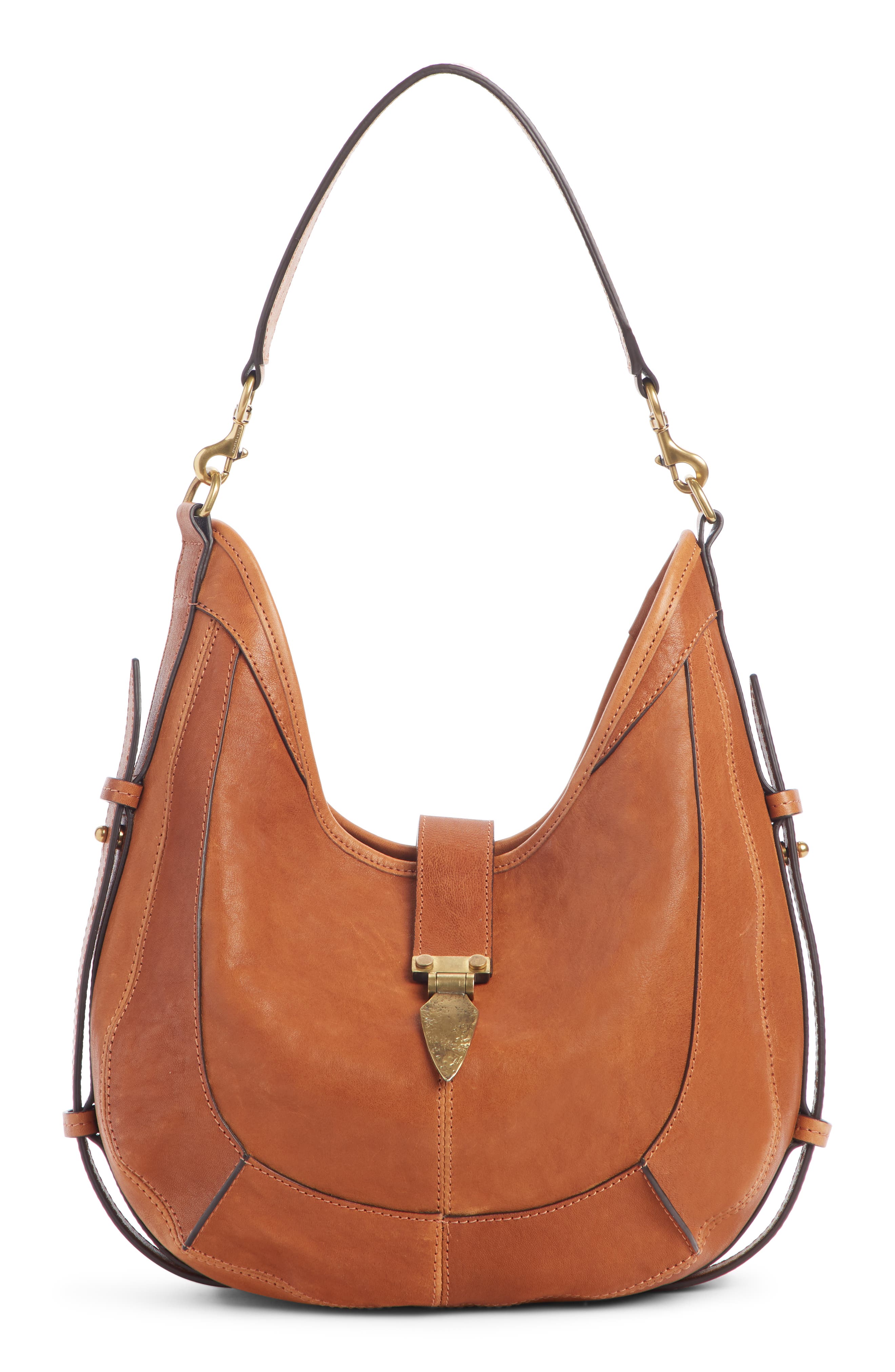 Isabel Marant Kaliko Leather Hobo Bag, Main, color, 