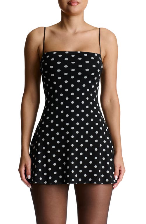 Naked Wardrobe Polka Dot Fit & Flare Minidress
