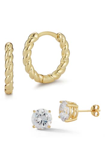 Glaze Jewelry Hoop & Stud Earrings Set