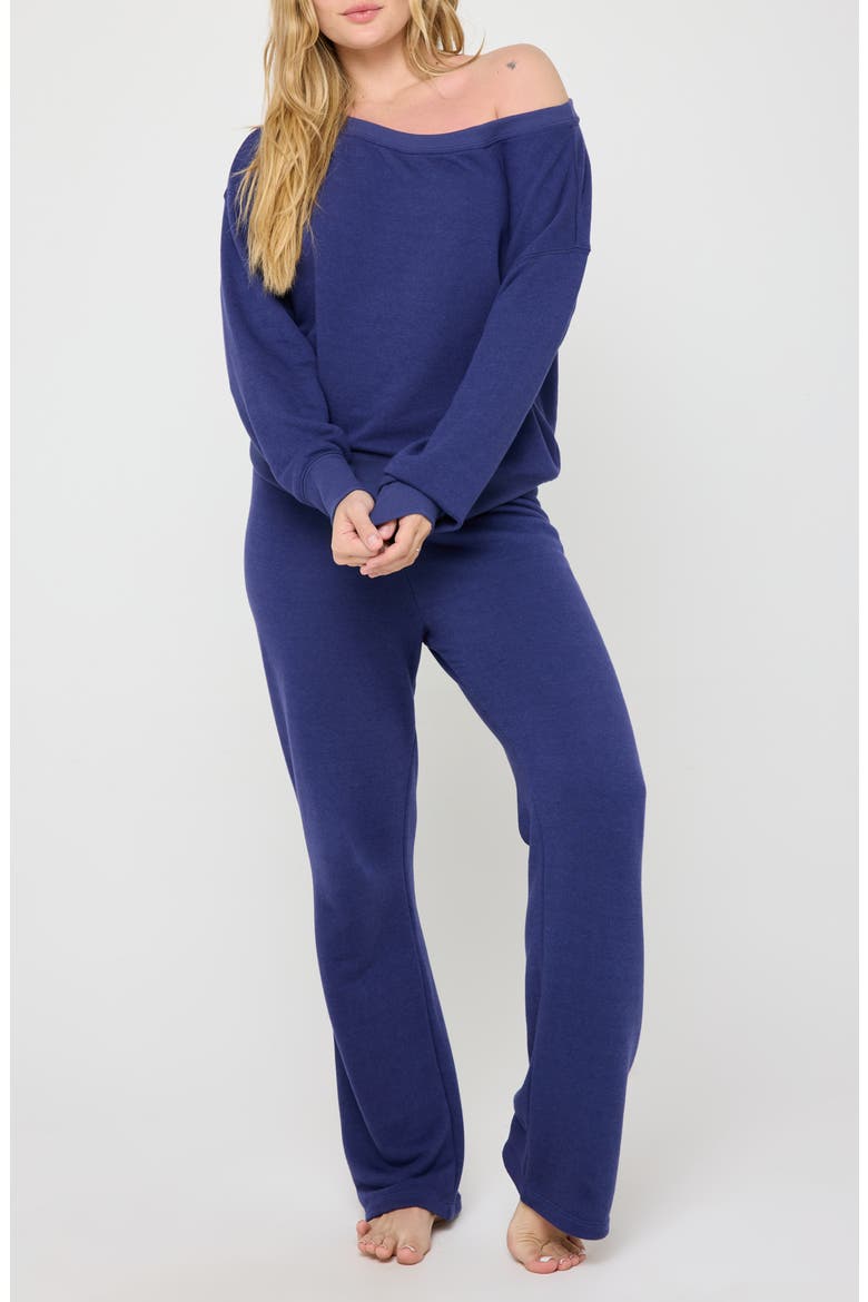 Joy Cotton & Modal Sweatpants, Alternate, color, INDIGO