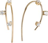 LANA 14K Gold Mini Solo Hooked on Diamond Threader Earrings