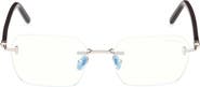 TOM FORD 54mm Rectangular Blue Light Blocking Optical Glasses