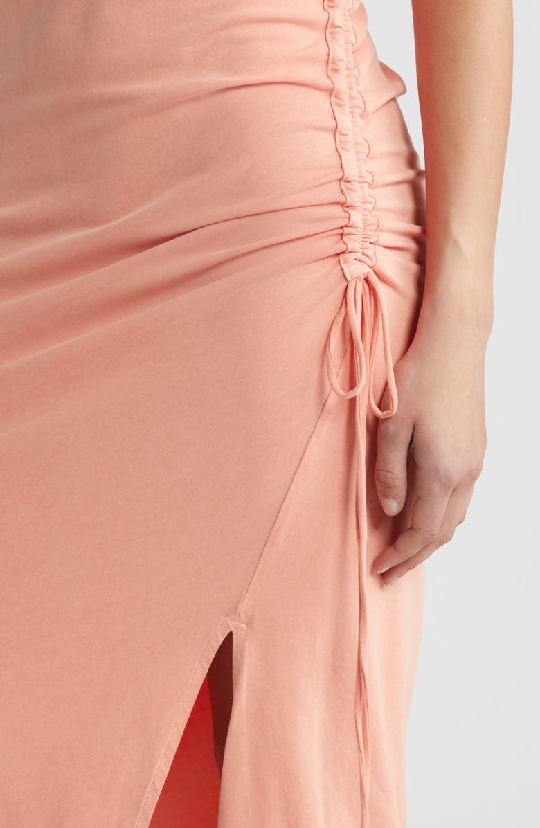 Nation LTD Iris Side Ruched Stretch Pima Cotton Midi Dress, Alternate, color, 