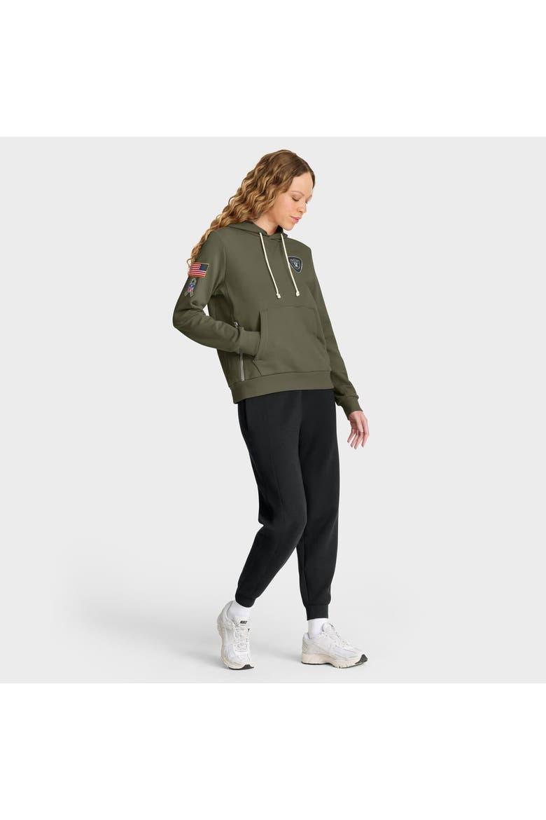 Women's Nike Olive Las Vegas Raiders 2025 Salute to Service Sideline Standard Issue Dri-FIT Hoodie, Alternate, color, Olive