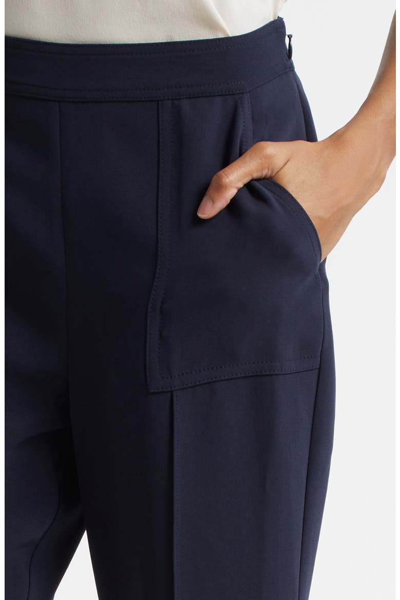 Angie High Waist Crop Flare Leg Pants, Alternate, color, NAVY