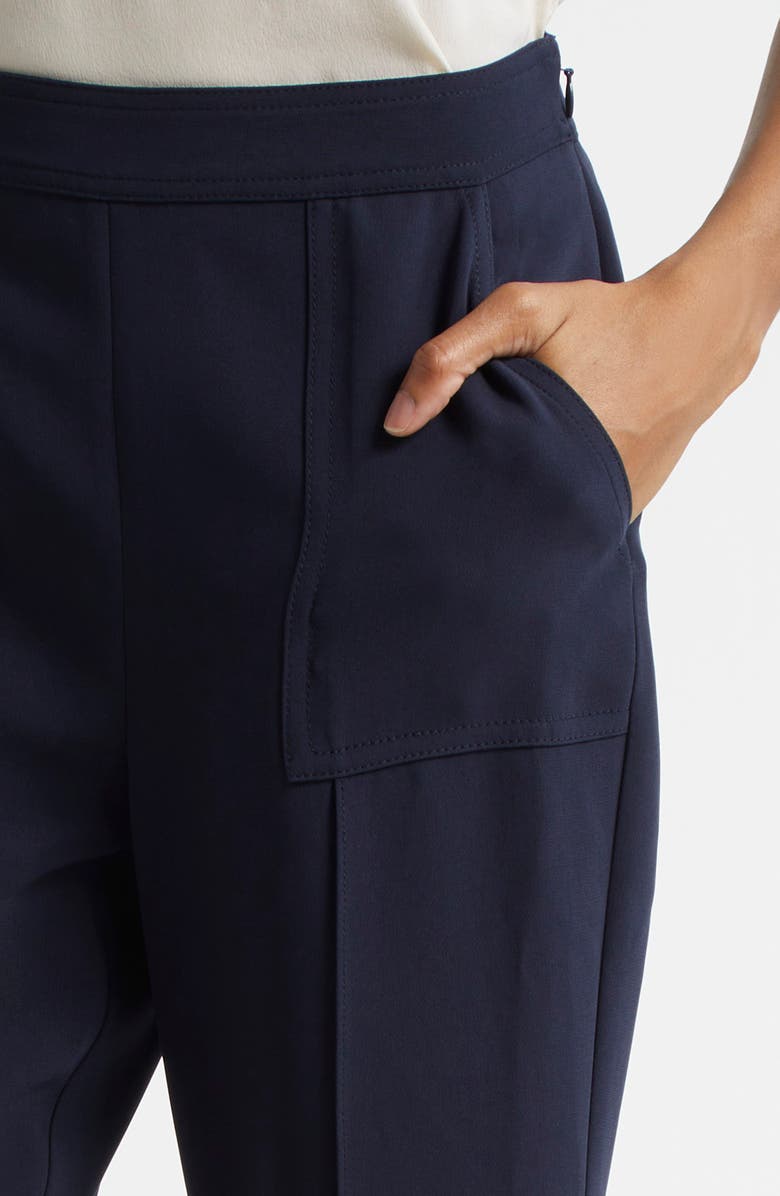 Cinq à Sept Angie High Waist Crop Flare Leg Pants, Alternate, color, Navy