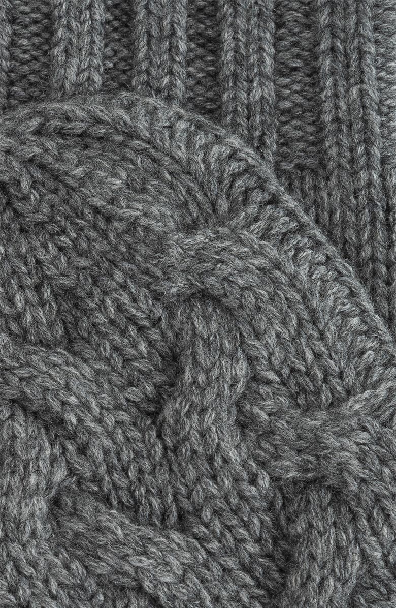 Echo Park Cable Mitten, Alternate, color, Dark Grey