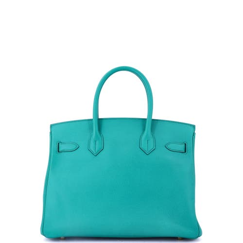 Pre-owned Hermes Hermes Birkin Handbag Blue Epsom With Gold Hardware 30 In Blue