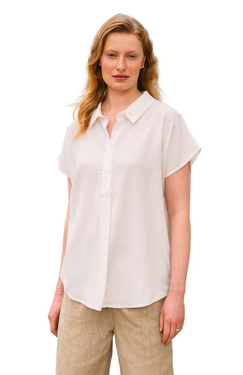Short Sleeve Relaxed Fit Blouse