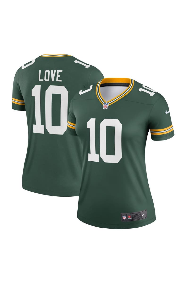 Nike Women's Nike Jordan Love  Green Green Bay Packers  Legend Player Performance Top, Main, color, 