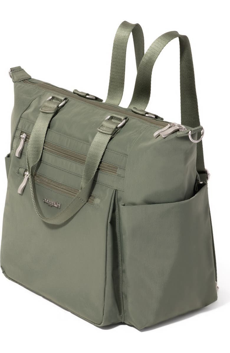 BAGGALLINI Trifecta Convertible Backpack with RFID Wristlet, Alternate, color, Thyme