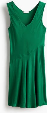 H&M Flared Satin Dress