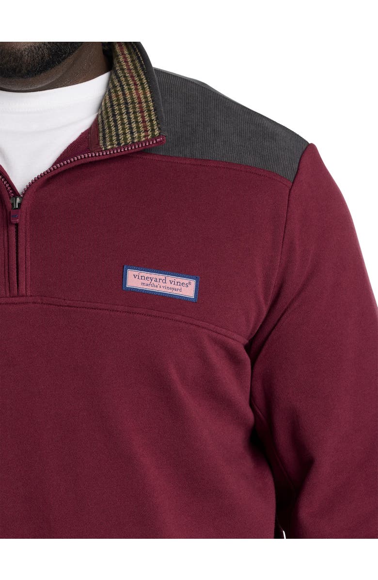 vineyard vines Big & Tall 1/4-Zip Professor Shep Shirt, Alternate, color, Crimson