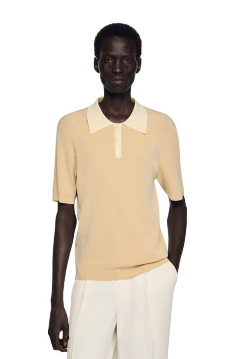 Two-tone polo shirt