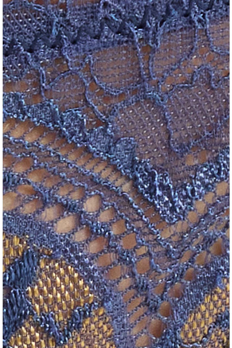 Lace G-String, Alternate, color, DENIM BRASS