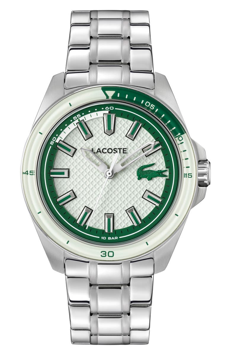 Lacoste Capbreton Bracelet Watch, 43mm, Main, color, Silver