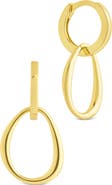 Sterling Forever Dorothy Simple Polished Interlock Drop Earrings