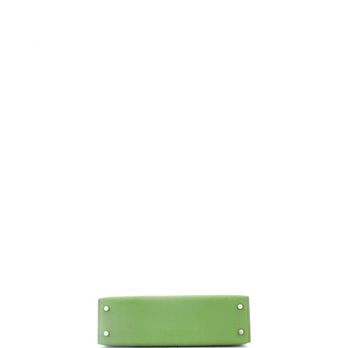 Pre-owned Hermes  Hermes Kelly Mini Ii Bag Tricolor Epsom With Palladium Hardware 20 In Green