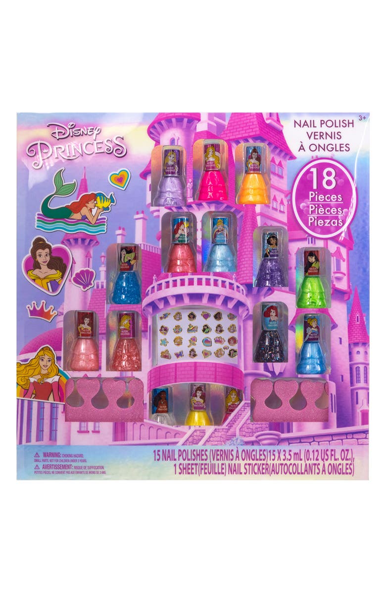 TOWNLEYGIRL x Disney<sup>®</sup> Kids' Princess 18-Piece Nail Polish Set, Alternate, color, Pink