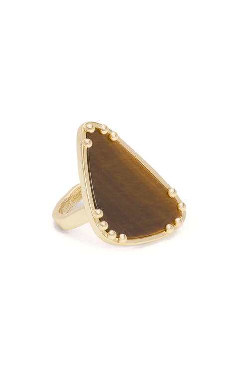 Cleo Tiger's Eye Statement Ring