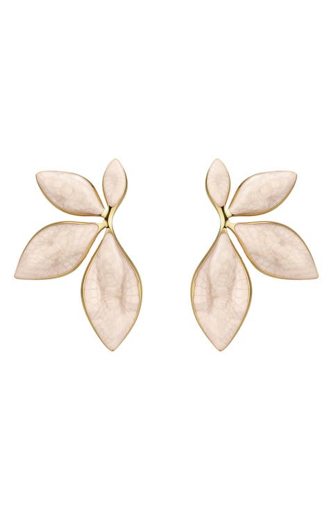 18k Gold Plated Floral Earrings