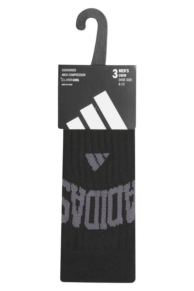 Foundation Sport 3-Pack Quarter Crew Socks, Alternate, color, BLACK/ WHITE/ COOL HEATHER