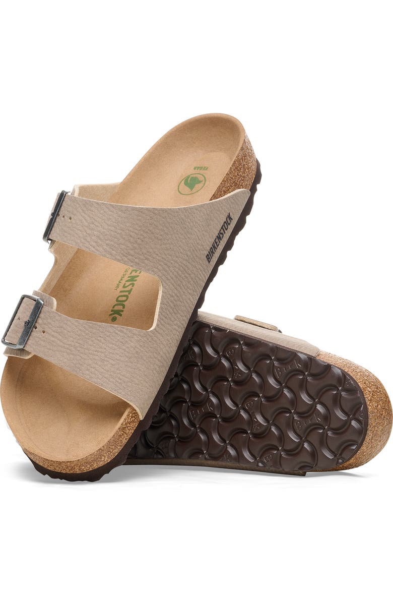 Birkenstock Arizona Slide Sandal, Alternate, color, Gray Taupe/ Espresso