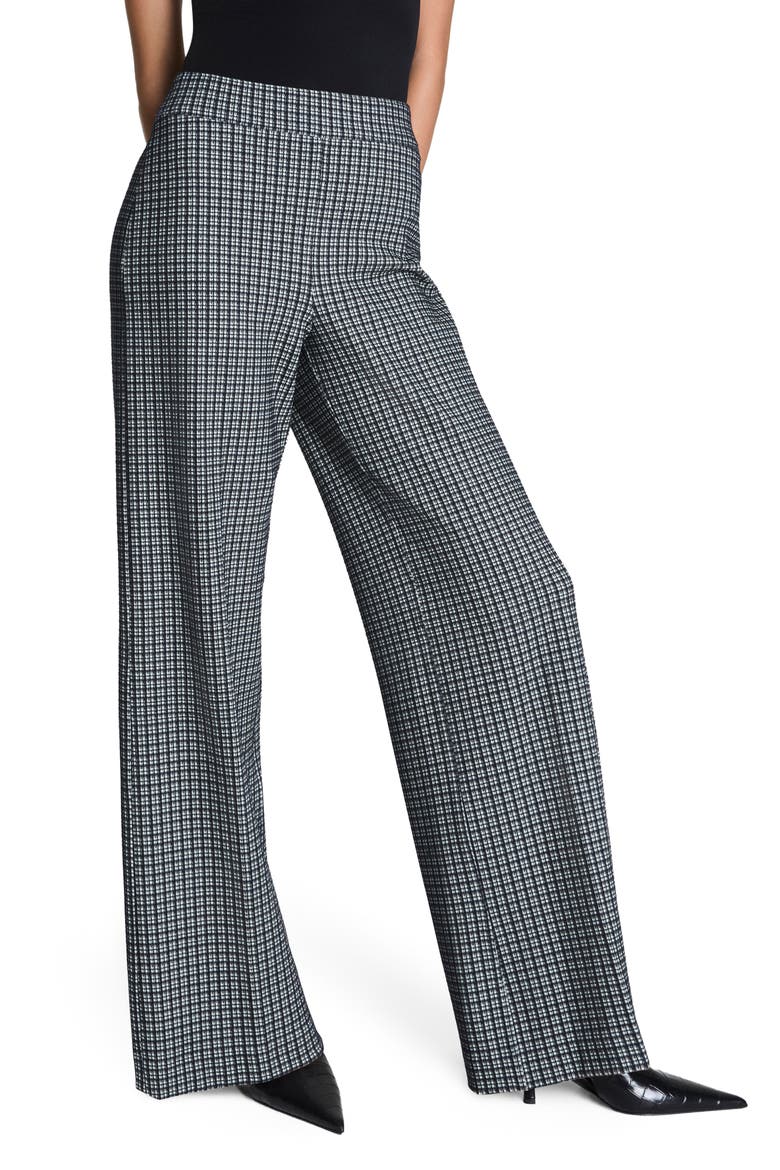 Ponte Wide Leg Jacquard Pants, Alternate, color, MINI COLLIER