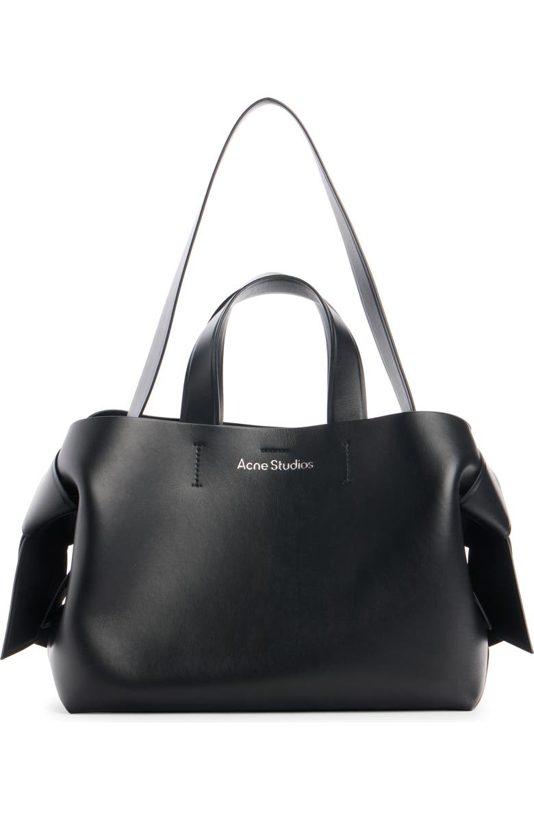 Acne Studios Musubi Leather Tote, Alternate, color, Black