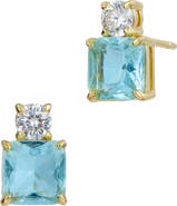 SAVVY CIE JEWELS Cubic Zirconia Birthstone Stud Earrings