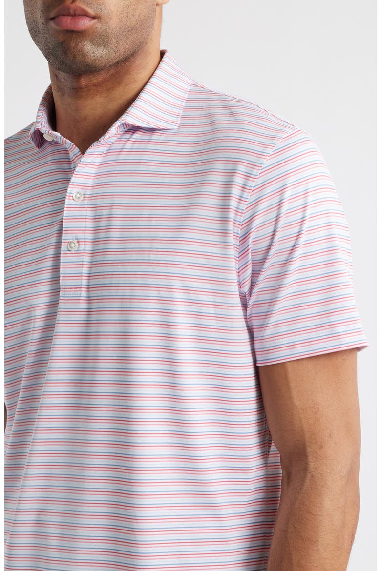 Kamdon Stripe PREP-FORMANCE Golf Polo, Alternate, color, LOBSTER