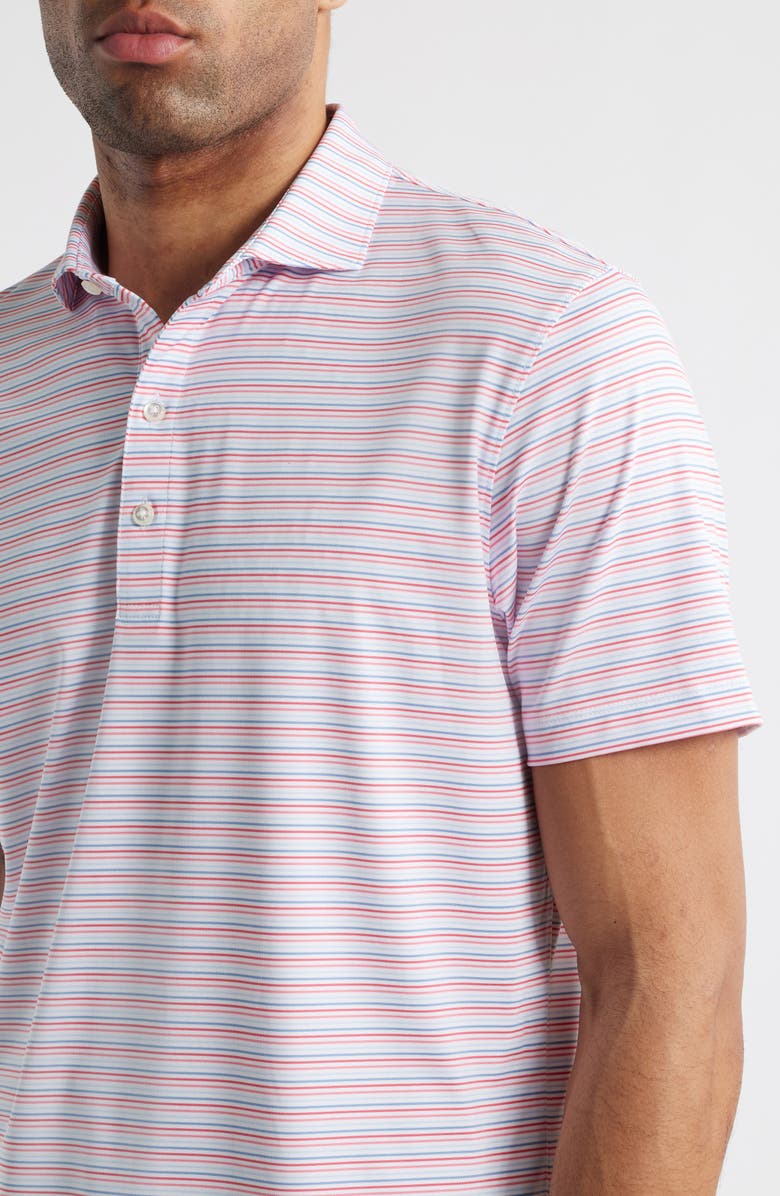 johnnie-O Kamdon Stripe PREP-FORMANCE Golf Polo, Alternate, color, Lobster