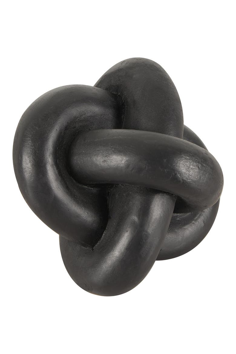 Set of 3 Modern Knot Sculptures, Alternate, color, BLACK