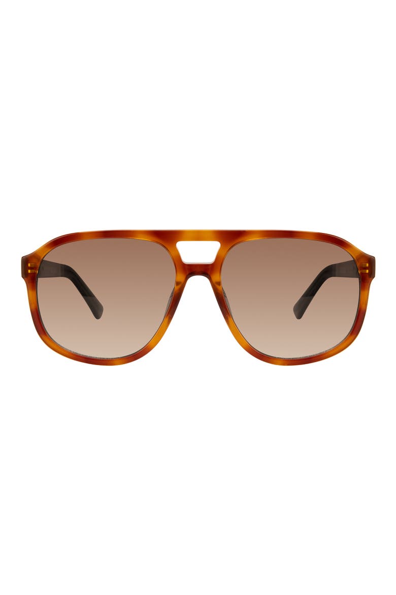 59mm Aviator Gradient Sunglasses, Main, color, HAVANA/ BROWN GRADIENT